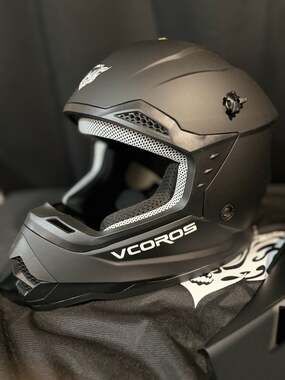 VCOROS VS-905 Motocross Helmet Matte Black DOT Approved Dirt Bike ATV Size XL